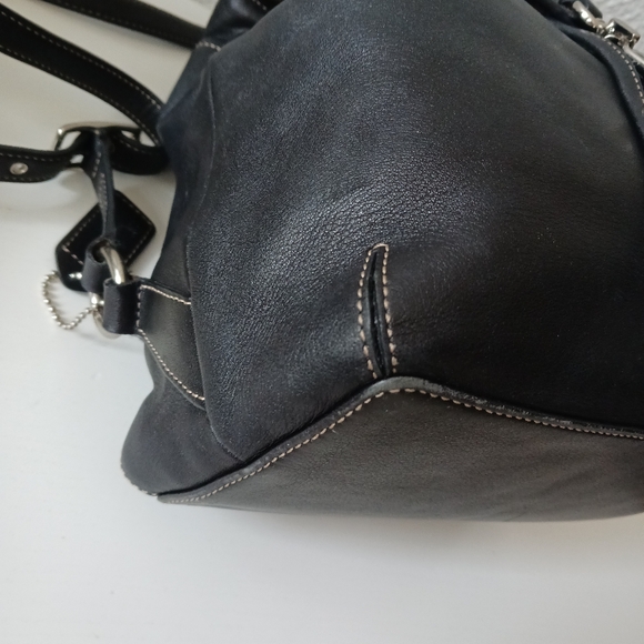 Coach Backpack Legacy 9368 Black Leather Drawstring Clasp Closure - Picture 9 of 13